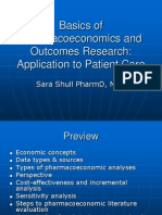 Basics of Pharmacoeconomics and Outcomes Research