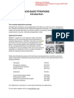 Acid-Base Titrations: The Complete Applications Package