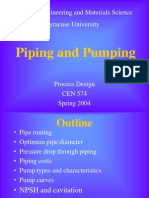 Piping and Pumping: Chemical Engineering and Materials Science Syracuse University