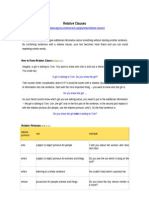 Defining & Non Defining Clauses