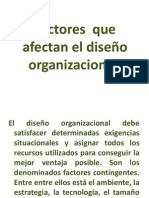 Factores Que Afectan El Diseño Organizacional