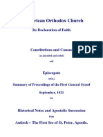 The African Orthodox Church - AOC - Constitution