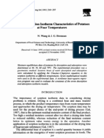 Moisture Sorption Isotherm Characteristics of Potatoes at Four Temperatures