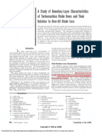 A Study of Boundary Layer Characteristics of Turbomachines Blade Rows and Their Relation To Over-All Blade Loss PDF