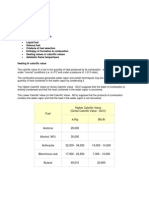 Fuel & Combustion Learning Outcomes: Higher Calorific Value (Gross Calorific Value - GCV)