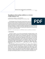 The Influence of Hot-Working Conditions On A Structure of High-Manganese Steel