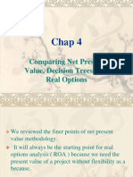 Chap 4: Comparing Net Present Value, Decision Trees, and Real Options