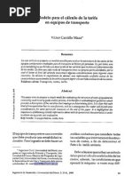 Modelo para El Calculo de La Tarifa en Modelos de Transporte