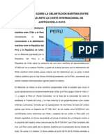 Controversia Sobre La Delimitación Marítima Entre Perú y Chile Ante La Corte Internacional de Justicia en La Haya