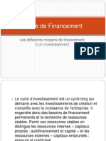 Mode de Financement