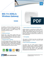 802.11n ADSL2+ Wireless Gateway: Zte Corporation