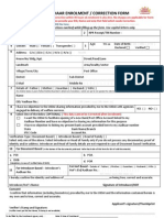 Aadhaar Enrolment & Correction Form