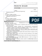 Sample Resume Format - Summers 2013