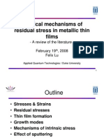 Brief Overview of Residual Stress in Thin Films