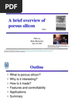 A Brief Overview of Porous Silicon