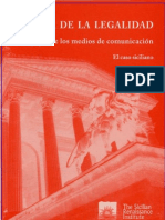 Cultura de La Legalidad El Papel de Los Medios de Comunicacion, Caso Siciliano