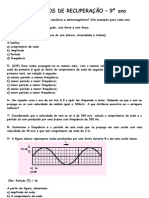 CIENCIAS 9ANO Conteudo de Recuperacao