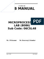 Lab Manual: Microprocessor LAB (8086) Sub Code: 06CSL48