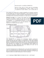 La Cadena de Valor y La Ventaja Competitiva