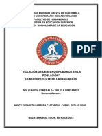 ENSAYO SOBRE VIOLACIÓN DE DERECHOS HUMANOS Y CÓMO REPERCUTE EN LA EDUCACIÓN, Clase 6