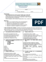 Prueba Química NM3 - Termodinámica