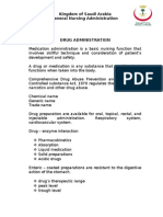 Administration and Calculation of Drugs Moh