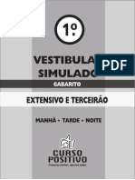 1o Vest Simulado - Extensivo-Curso Positivo - Gabarito