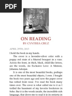 Cynthia Cruz - On Reading