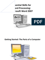 Essential Skills For Word Processing: Microsoft Word 2007