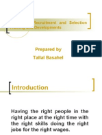 Prepared by Tallal Basahel: HR Basic: Recruitment and Selection Training and Developments