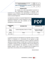 Reglamento Interno de Seguridad y Salud en El Trabajo - Real Plaza