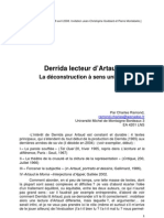 Derrida Lecteur D Artaud