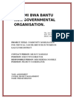 Ubumi Bwa Bantu Non Governmental Organisation.: Project Title: Community Mobilisation