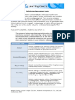 Definitions of Assessment Tasks