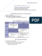 Learn To Read Latin: Ch. 10 Outline