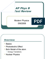 AP Physics B Review - Modern Physics