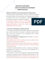 1 Aula - Introdução Ao Estudo Dos Materiais Dentários