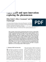 Enkel Gassmann Chesbrough (2009) - R&D and Open Innovation