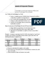 Assignment of Corporate Finance