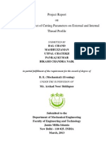 Study of The Effect of Cutting Parameters On Thread Profile