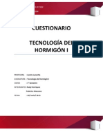 Cuestionario Hormigon