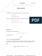 Sigma Notation, Sequences & Series Revision Notes From A-Level Maths Tutor