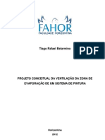 Projeto Conceitual Da Ventilação Da Zona de Evaporação de Um Sistema de Pintura