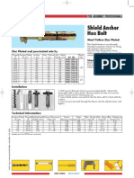 Shield Anchor Hex Bolt: Steel Yellow Zinc Plated