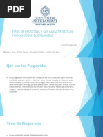 Tipos de Pesticidas y Sus Caracteristicas Tóxicas