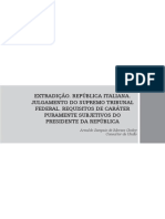 AGU - Parecer Extradição STF Cesare Battisti