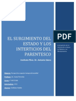 El Surgimiento Del Estado y Los Instersticios Del Parentesco