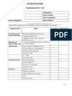 Clearance Form