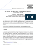 An Analysis of Crack Growth in Thin-Sheet Metal Via A Cohesive Zone Model