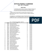 Resultado Ead 2013 Cabo Frio 24-06